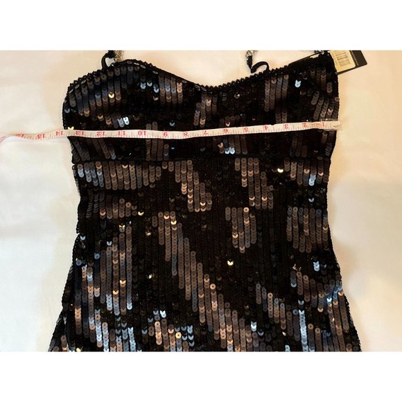 NWT Akira Black Label Women Sequin Beaded Party Cocktail Mini Dress Size Small - Picture 5 of 10